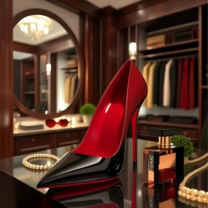 Stiletto – Talons Iconiques à Semelle Rouge pour une Démarche Confiante