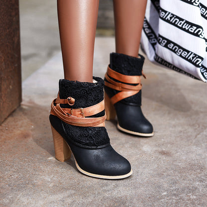 Thick Heel I  – Élégance rustique & confort absolu