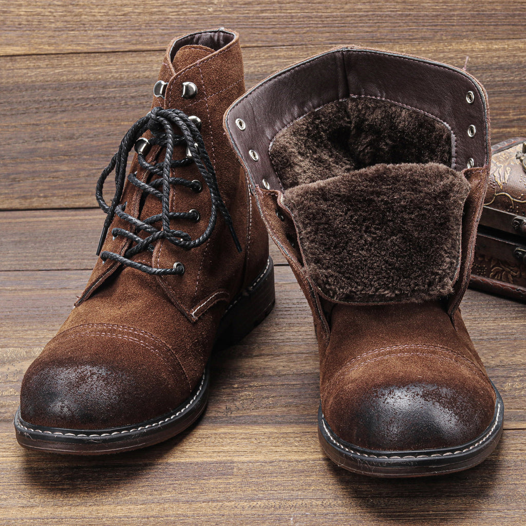 Grizzly Forge – Bottes en Cuir Véritable & Doublure Hivernale