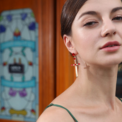 High-end – Boucles Croix Élégance Chromée