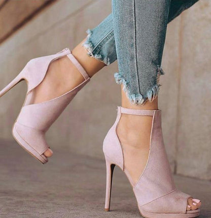 Peep Toe – Glamorous Pink Open Toe Heels for Absolute Elegance