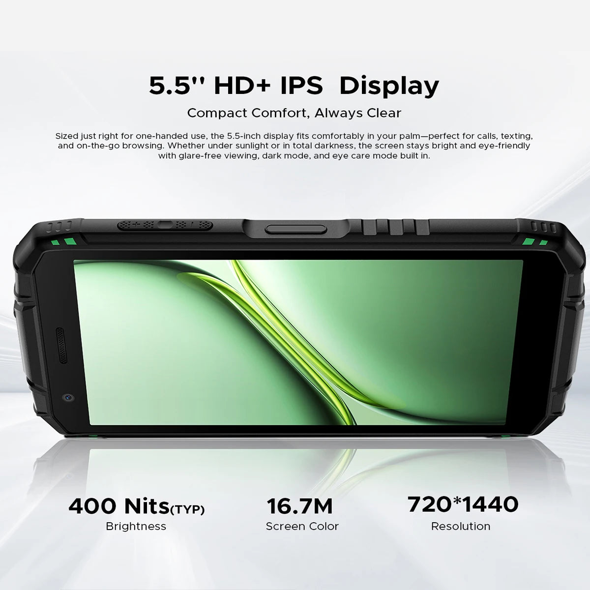 DOOGEE Fire 3 – Android 15, Batterie 8 350 mAh, 12 Go RAM, NFC, IP68, Écran 5,5”