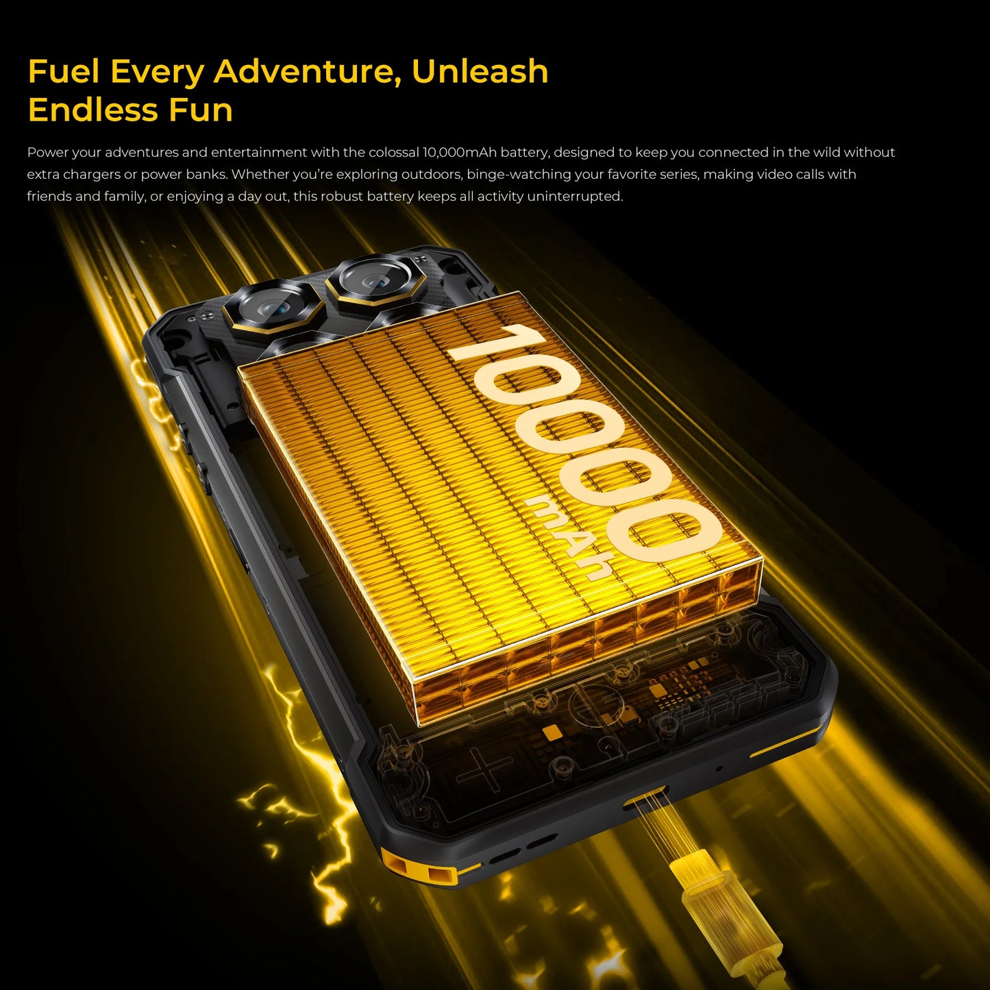 OUKITEL WP60 – 5G, Batterie 10 000 mAh, Écran 7,2”, Android 15, 108 MP, NFC