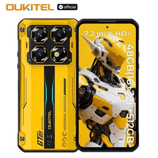 OUKITEL WP60 – 5G, Batterie 10 000 mAh, Écran 7,2”, Android 15, 108 MP, NFC