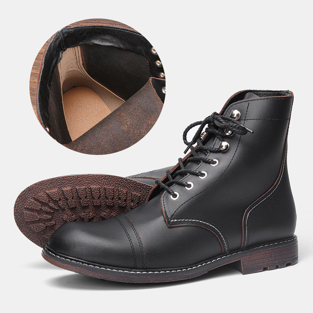 Grizzly Forge – Bottes en Cuir Véritable & Doublure Hivernale