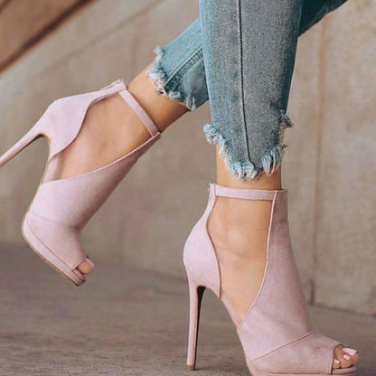 Peep Toe – Glamorous Pink Open Toe Heels for Absolute Elegance