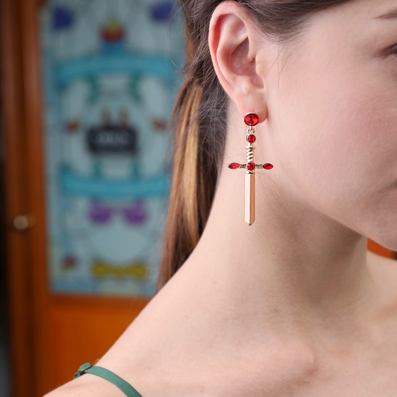 High-end – Boucles Croix Élégance Chromée