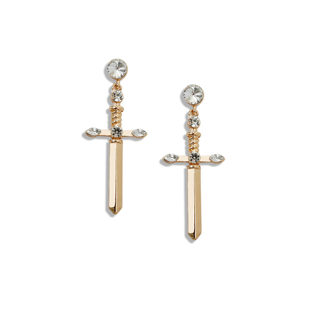 High-end – Boucles Croix Élégance Chromée