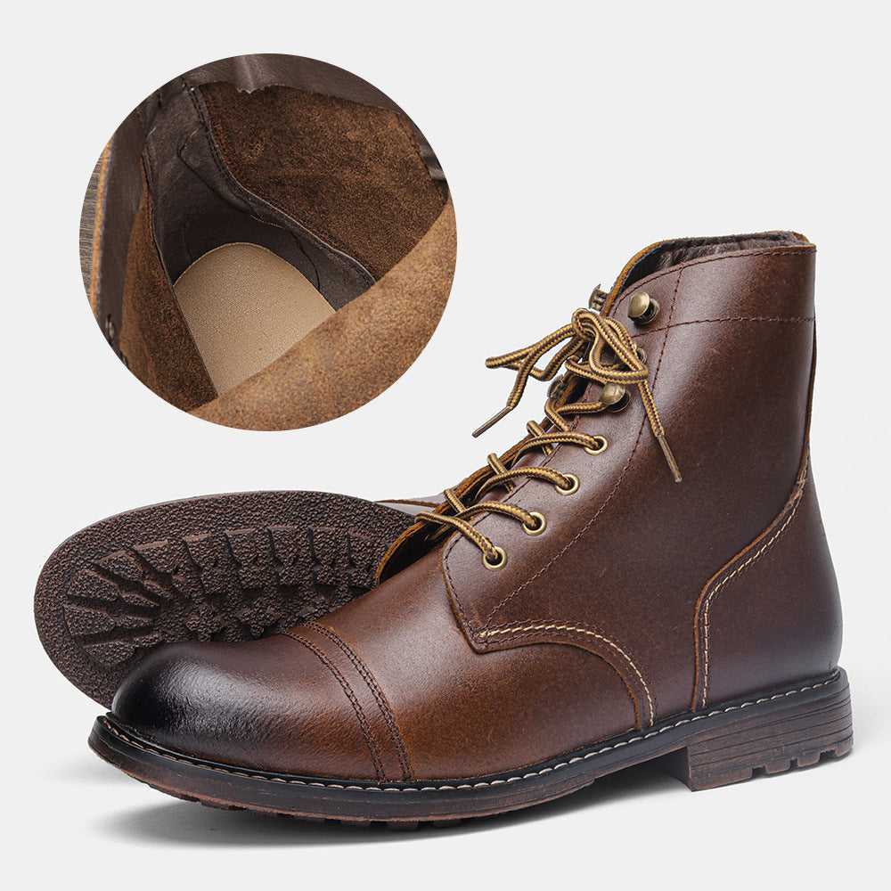Grizzly Forge – Bottes en Cuir Véritable & Doublure Hivernale